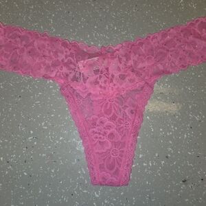 Victoria's Secret Vibrant Pink Lace Panty